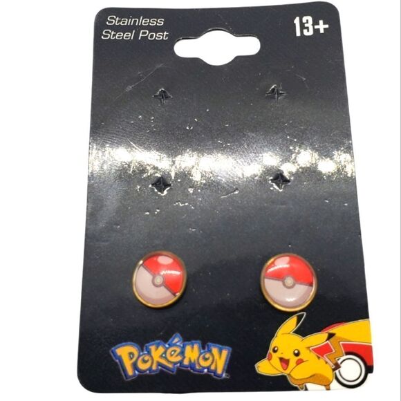 NWT Pokemon Pokeball Earrings - Picture 1 of 4